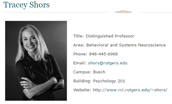 Shors neurogenesis Rutgers